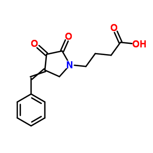 4-(4-Benzylidene-2,3-dioxo-pyrrolidin-1-yl)butanoic acid Structure,76628-86-9Structure