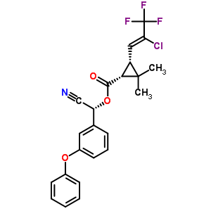 (1R,3r)-3-[(1z)-2-chloro-3,3,3-trifluoro-1-propen-1-yl]-2,2-dimethylcyclopropanecarboxylic acid (r)-cyano(3-phenoxyphenyl)methyl ester
(cyhalothrin isomer) Structure,76703-63-4Structure