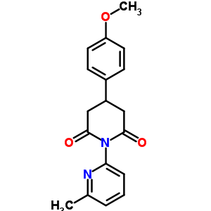 4-(4-Methoxyphenyl)-1-(6-methylpyridin-2-yl)piperidine-2,6-dione Structure,76734-01-5Structure