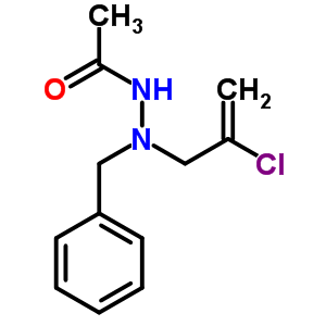 乙酸, 2-(2-氯-2-丙烯-1-基)-2-(苯基甲基)肼结构式_7696-79-9结构式