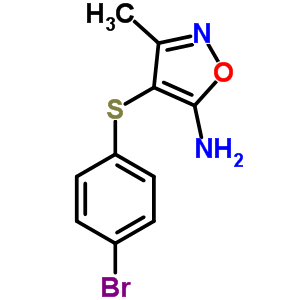 5-Isoxazolamine,4-[(4-bromophenyl)thio]-3-methyl- Structure,77036-97-6Structure