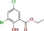 Ethyl3-bromo-5-chloro-2-hydroxybenzoate Structure,773134-85-3Structure