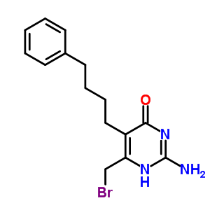 2-氨基-6-(溴甲基)-5-(4-苯基丁基)-1H-嘧啶-4-酮结构式_7743-10-4结构式