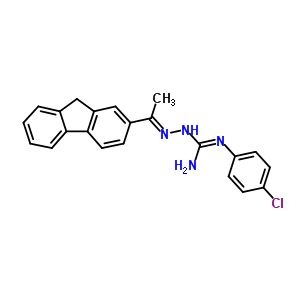 2-(4-氯苯基)-1-[1-(9h-芴-2-基)亚乙基氨基]胍结构式_77476-19-8结构式