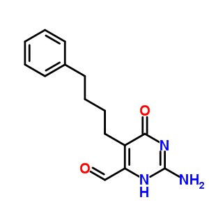 2-氨基-6-氧代-5-(4-苯基丁基)-3H-嘧啶-4-甲醛结构式_7752-56-9结构式