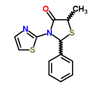 4-Thiazolidinone,5-methyl-2-phenyl-3-(2-thiazolyl)- Structure,77655-30-2Structure