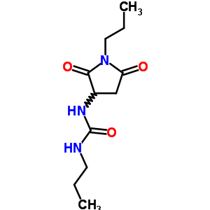 3-(2,5-二氧代-1-丙基-吡咯烷-3-基)-1-丙基-脲结构式_77693-14-2结构式