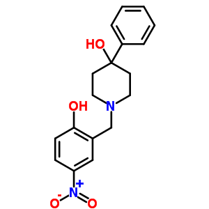 1-[(2-Hydroxy-5-nitro-phenyl)methyl]-4-phenyl-piperidin-4-ol Structure,77726-08-0Structure