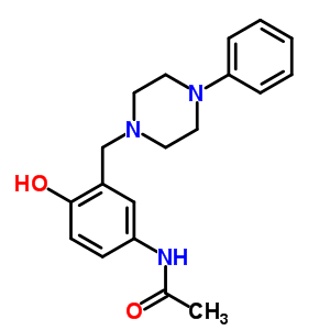 Acetamide,n-[4-hydroxy-3-[(4-phenyl-1-piperazinyl)methyl]phenyl]- Structure,77726-10-4Structure