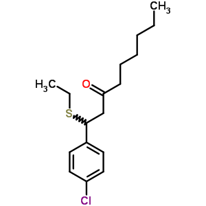 3-Nonanone,1-(4-chlorophenyl)-1-(ethylthio)- Structure,77921-27-8Structure