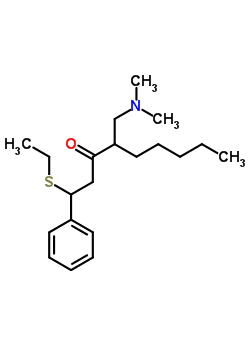 3-壬酮,4-[(二甲基氨基)甲基]-1-(乙基硫代)-1-苯基盐酸盐 (1:1)结构式_77921-35-8结构式