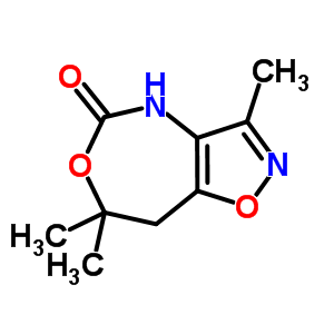 (9ci)-7,8-二氢-3,7,7-三甲基-异噁唑并[4,5-d][1,3]噁氮杂革-5(4h)-酮结构式_77931-65-8结构式