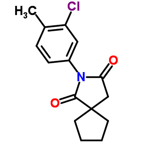 2-(3-氯-4-甲基苯基)-2-氮杂螺[4.4]壬烷-1,3-二酮结构式_78045-31-5结构式