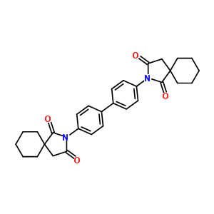 (9CI)-2,2-[1,1-联苯]-4,4-二基双-2-氮杂螺[4.5]-1,3-癸二酮结构式_78045-47-3结构式