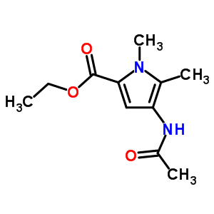 Ethyl 4-acetamido-1,5-dimethyl-pyrrole-2-carboxylate Structure,78052-52-5Structure