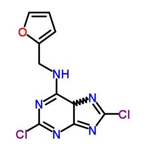 9H-purin-6-amine,2,8-dichloro-n-(2-furanylmethyl)- Structure,78295-88-2Structure