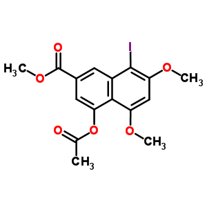 4-(乙酰基氧基)-8-碘-5,7-二甲氧基-2-萘羧酸甲酯结构式_78395-62-7结构式