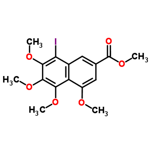 8-Iodo-4,5,6,7-tetramethoxy-2-naphthalenecarboxylic acid methyl ester Structure,78395-67-2Structure