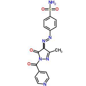 4-[[3-Methyl-5-oxo-1-(pyridine-4-carbonyl)-4h-pyrazol-4-yl]diazenyl]benzenesulfonamide Structure,78503-86-3Structure