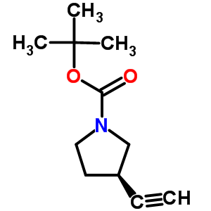 1-Pyrrolidinecarboxylic acid, 3-ethynyl-, 1,1-dimethylethyl ester, (3R)- Structure,785051-41-4Structure