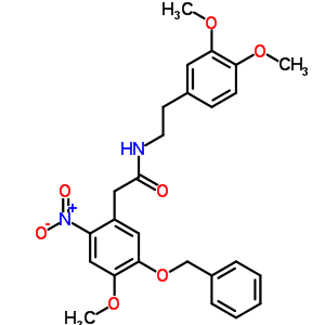 N-[2-(3,4-dimethoxyphenyl)ethyl]-2-(4-methoxy-2-nitro-5-phenylmethoxy-phenyl)acetamide Structure,78792-75-3Structure