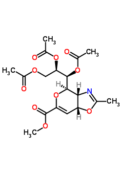 (3aR,4R,7aR)-3a,7a-二氢-2-甲基-4-[(1S,2R)-1,2,3-三s(乙酰基氧基)丙基]-4H-吡喃并[3,4-d]噁唑-6-羧酸甲酯结构式_78850-37-0结构式