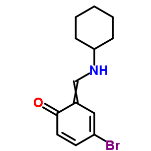 4-溴-6-[(环己基氨基)亚甲基]-2,4-环己二烯-1-酮结构式_78987-54-9结构式