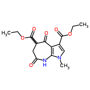 Diethyl 1-methyl-4,7-dioxo-1,4,5,6,7,8-hexahydropyrrolo(2,3-b)azepine-3,5-dicarboxylate Structure,78994-92-0Structure