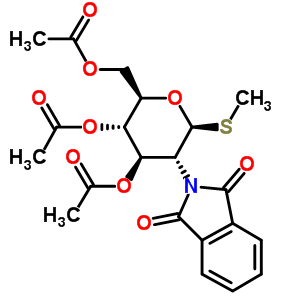 3,4,6-三-o-乙酰基-2-脱氧-2-邻苯二甲酰亚氨基-1-硫代-beta-d-吡喃葡萄糖苷甲酯结构式_79528-48-6结构式