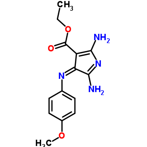 Ethyl 2,5-diamino-4-(4-methoxyphenyl)imino-pyrrole-3-carboxylate Structure,79823-71-5Structure