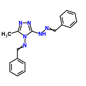 N,4-bis(benzylideneamino)-5-methyl-1,2,4-triazol-3-amine Structure,799-07-5Structure