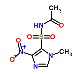 N-[(1-甲基-4-硝基-1H-咪唑-5-基)磺酰基]-乙酰胺结构式_80348-60-3结构式