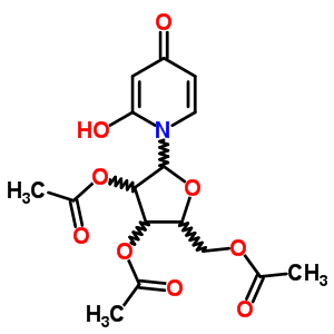 2(1H)-pyridinone, 4-hydroxy-1-(tri-o-acetyl-.beta.-d-ribofuranosyl)- Structure,80791-85-1Structure