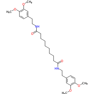 Decanediamide,n1,n10-bis[2-(3,4-dimethoxyphenyl)ethyl]- Structure,81165-77-7Structure