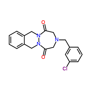 3-(3-Chlorobenzyl)-3,4,7,12-tetrahydro-1h-(1,2,5)triazepino(1,2-b)phthalazine-1,5(2h)-dione Structure,81215-70-5Structure