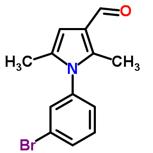 1-(3-溴苯基)-2,5-二甲基-1H-吡咯-3-甲醛结构式_812642-64-1结构式