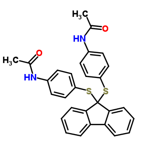 N-[4-[9-(4-乙酰氨基苯基)磺酰基芴-9-基]磺酰基苯基]乙酰胺结构式_81269-14-9结构式