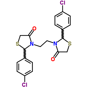 4-Thiazolidinone,3,3-(1,2-ethanediyl)bis[2-(4-chlorophenyl)- Structure,81512-16-5Structure