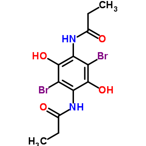 N-[2,5-dibromo-3,6-dihydroxy-4-(propanoylamino)phenyl]propanamide Structure,81534-95-4Structure