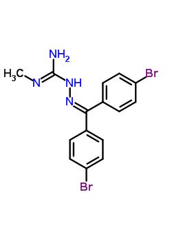 1-[Bis(4-bromophenyl)methylideneamino]-2-methyl-guanidine Structure,81728-05-4Structure