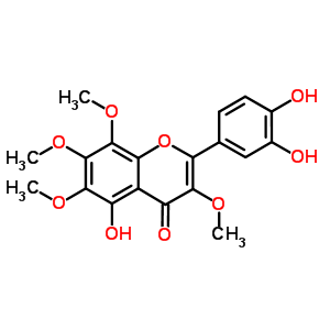 2-(3,4-Dihydroxyphenyl)-5-hydroxy-3,6,7,8-tetramethoxy-chromen-4-one Structure,81943-52-4Structure