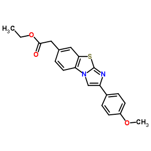 Ethyl (2-(4-methoxyphenyl)imidazo(2,1-b)(1,3)benzothiazol-7-yl)acetate Structure,81950-30-3Structure