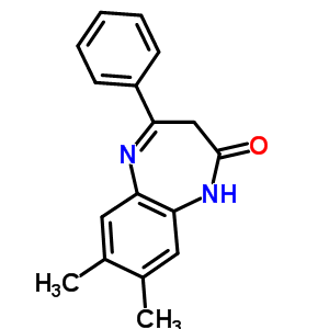 7,8-Dimethyl-4-phenyl-1,3-dihydro-2h-1,5-benzodiazepin-2-one Structure,82259-42-5Structure