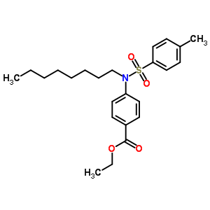 Benzoic acid,4-[[(4-methylphenyl)sulfonyl]octylamino]-, ethyl ester Structure,82318-16-9Structure