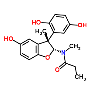 N-[(2r,3s)-3-(2,5-dihydroxyphenyl)-5-hydroxy-3-methyl-2h-benzofuran-2-yl]-n-methyl-propanamide Structure,82334-16-5Structure