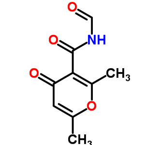 4H-pyran-3-carboxamide,n-formyl-2,6-dimethyl-4-oxo- Structure,82437-58-9Structure