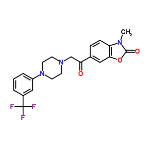 2-Benzoxazolinone, 3-methyl-6-((4-(alpha,alpha,alpha-trifluoro-m-tolyl)-4-piperazinyl)acetyl)- Structure,82608-05-7Structure