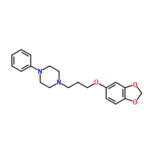 1-[3-(3,4-Methylenedioxyphenoxy)propyl]-4-phenyl-piperazine maleate Structure,82900-57-0Structure