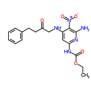 Carbamic acid,[6-amino-5-nitro-4-[(2-oxo-4-phenylbutyl)amino]-2-pyridinyl]-, ethyl ester(9ci) Structure,83269-04-9Structure