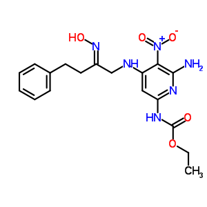 Carbamic acid, [6-amino-4-[[2-(hydroxyimino)-4-phenylbutyl]amino]-5-nitro-2-pyridinyl]-,ethyl ester (9ci) Structure,83269-17-4Structure